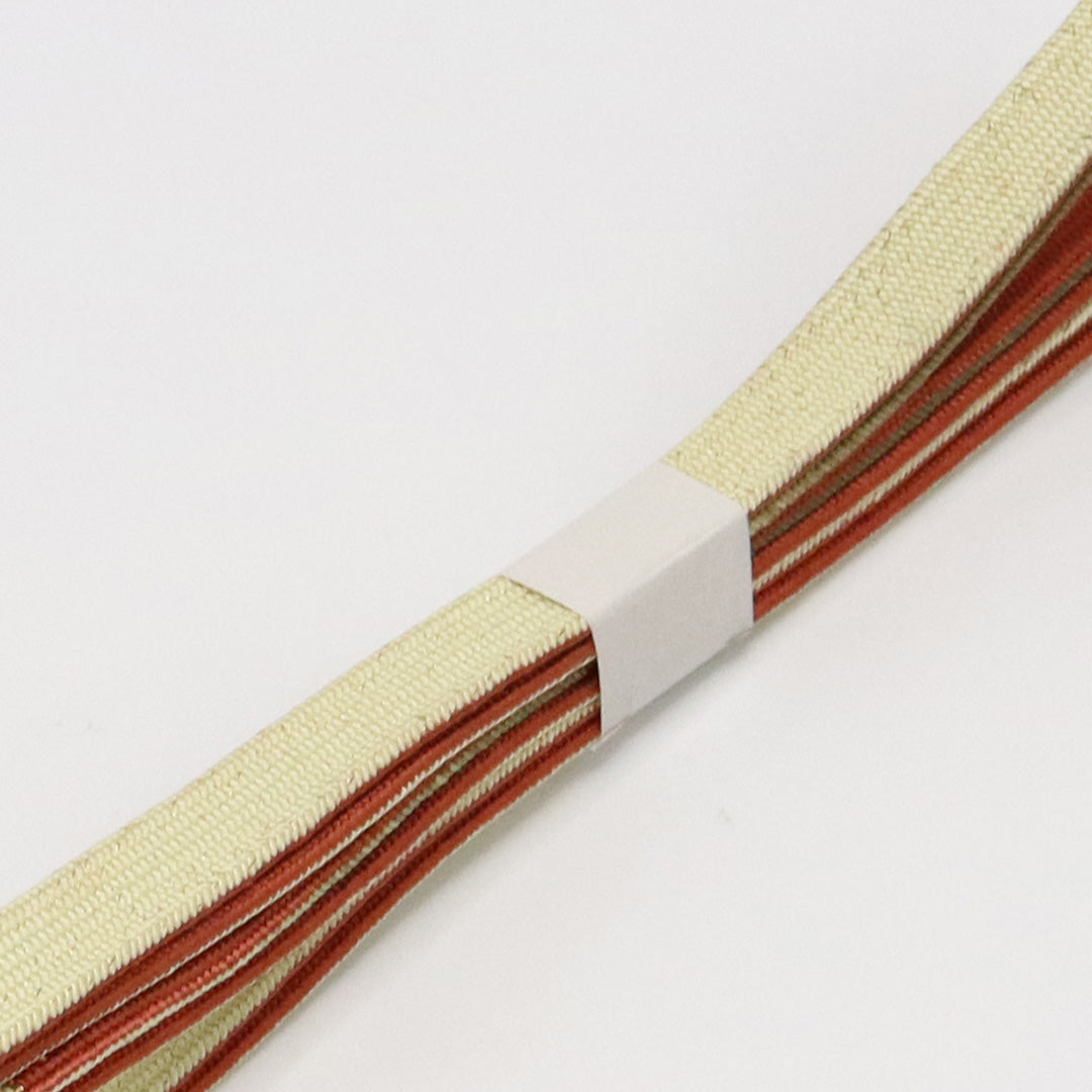 未使用品 礼装用 帯締め 平組紐 高麗組 正絹 緑系 茶系 1251-01098