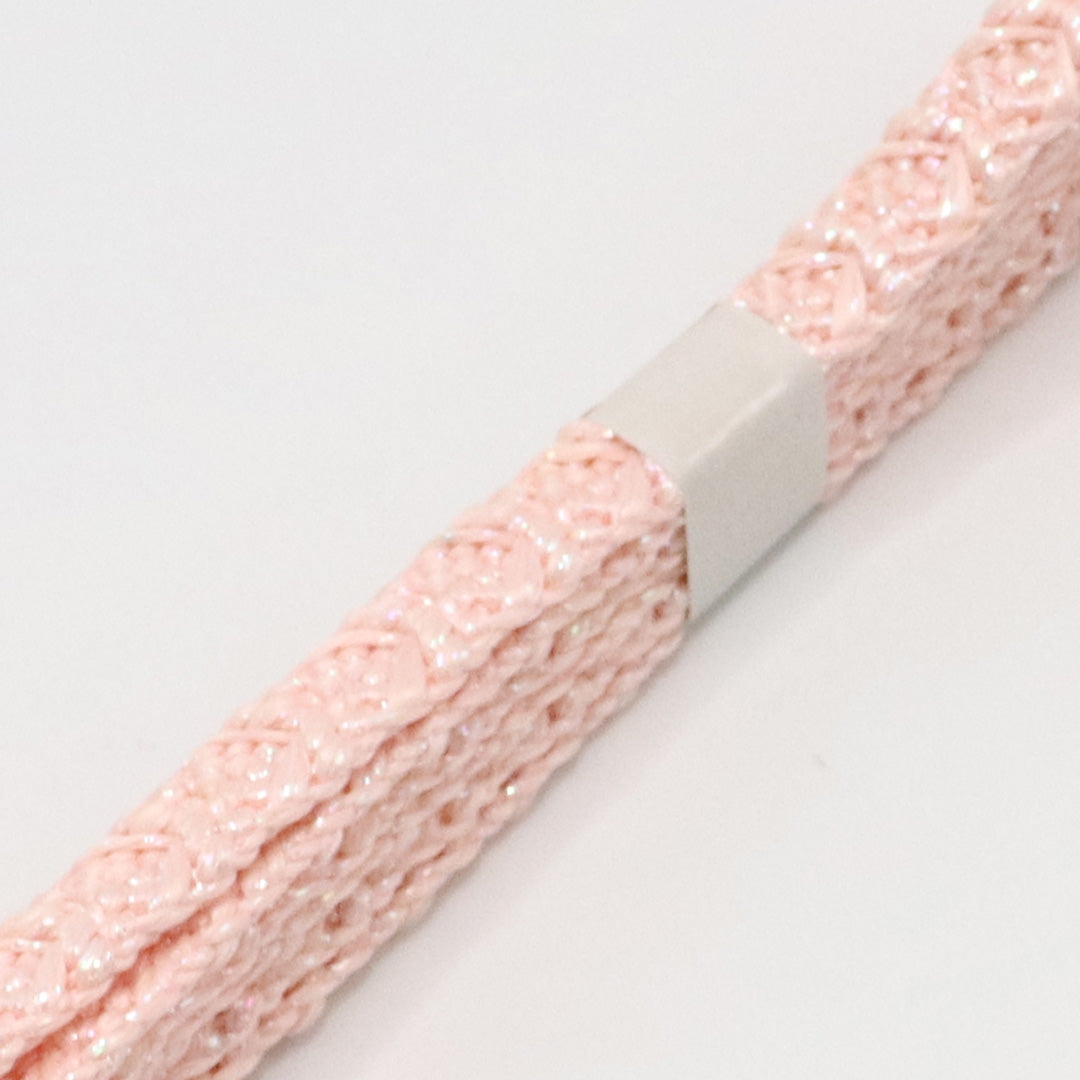未使用品 帯締め 振袖用 ポリエステル Aランク 平組紐 ピンク系 1236-01134