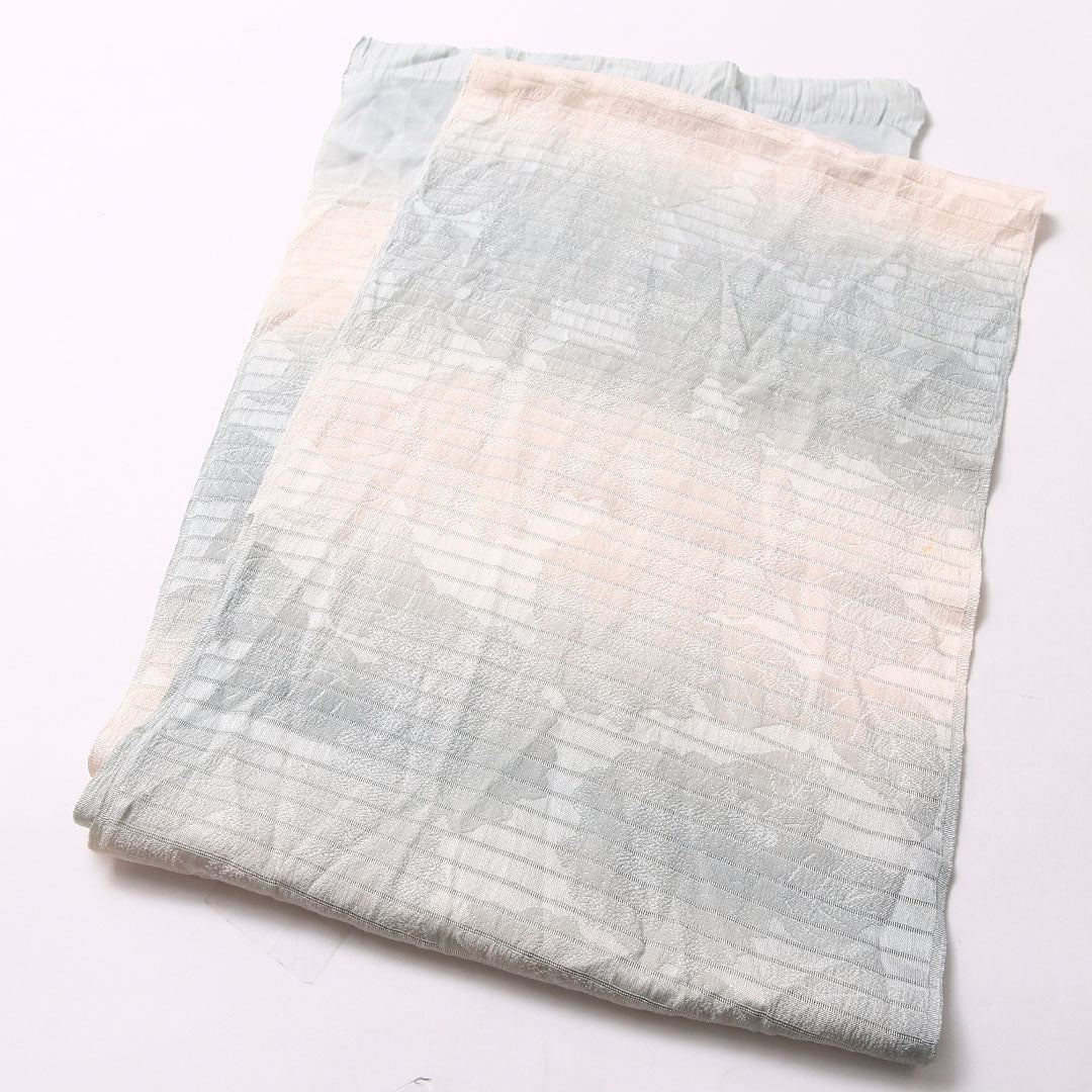 帯揚げ 夏物 絽 正絹 Aランク 水色系 1230-00335