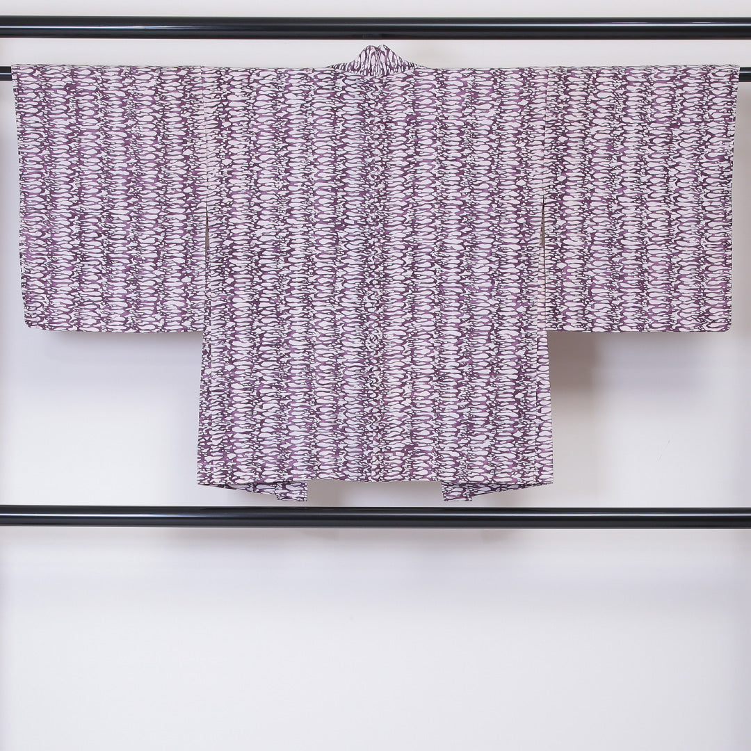 羽織 袷 身丈73cm 裄丈62cm 正絹 Aランク カジュアル Sサイズ ぼかし染 紫系 HP 1232-05953