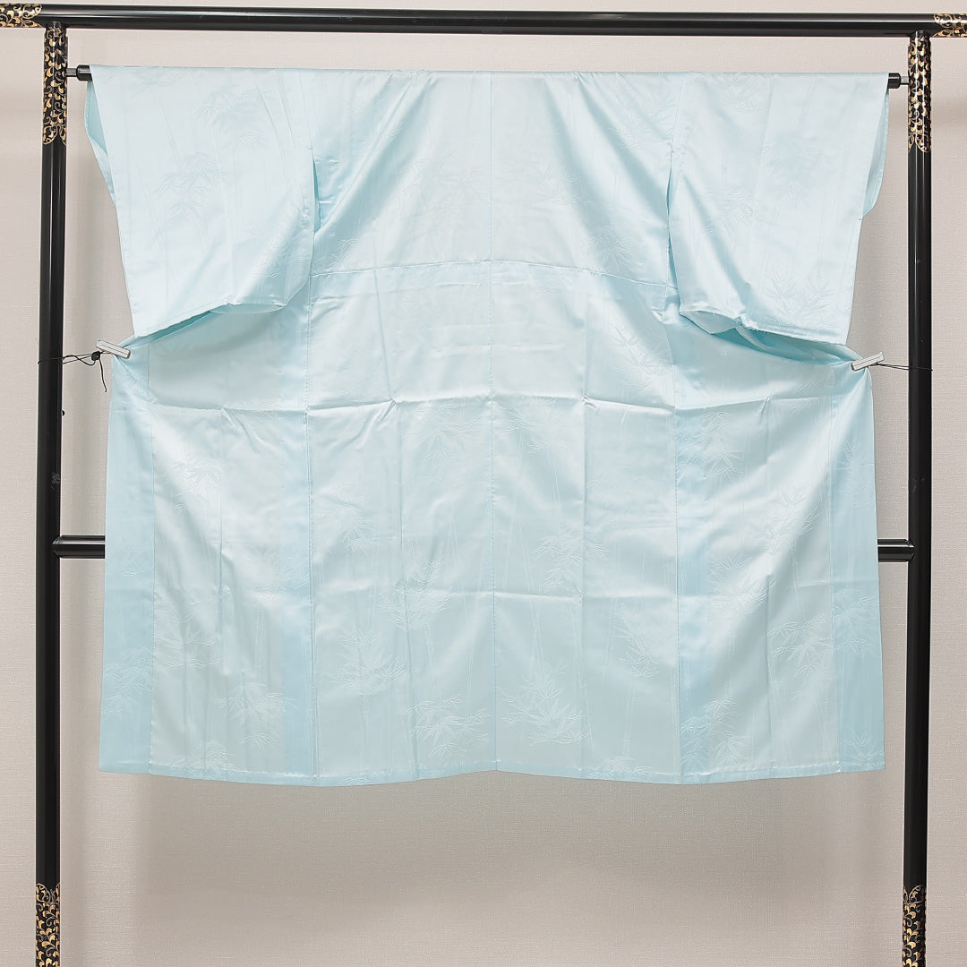 長襦袢 水色系 ポリエステル 無双袖 笹 1239-17099 背面全体