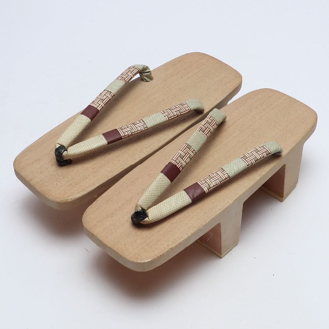 未使用品 下駄 カジュアル S 木製 Aランク 和装小物 茶系 1244-00771
