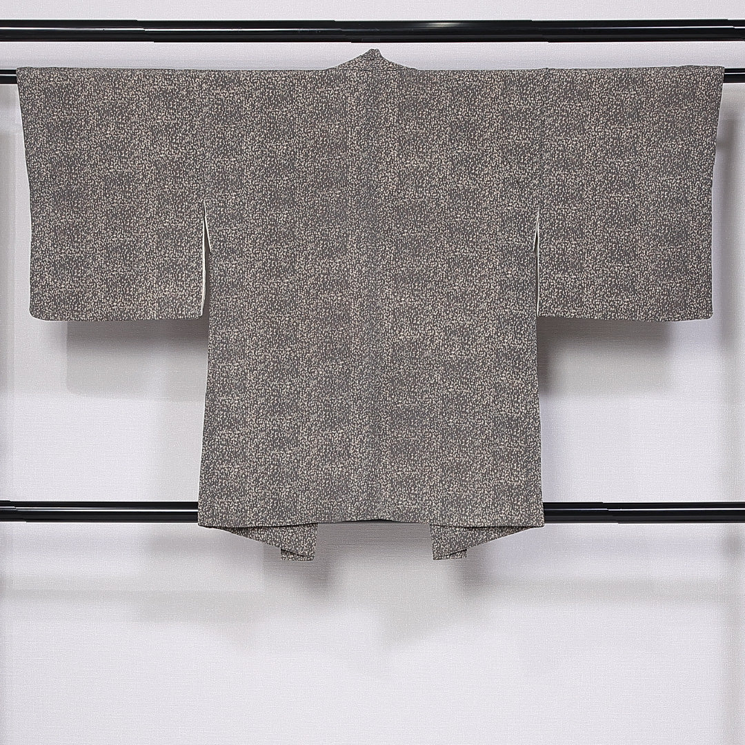 羽織 袷 身丈82cm 裄丈61cm 正絹 Aランク カジュアル Sサイズ 紐あり 抽象柄 茶系 RP 1232-11091