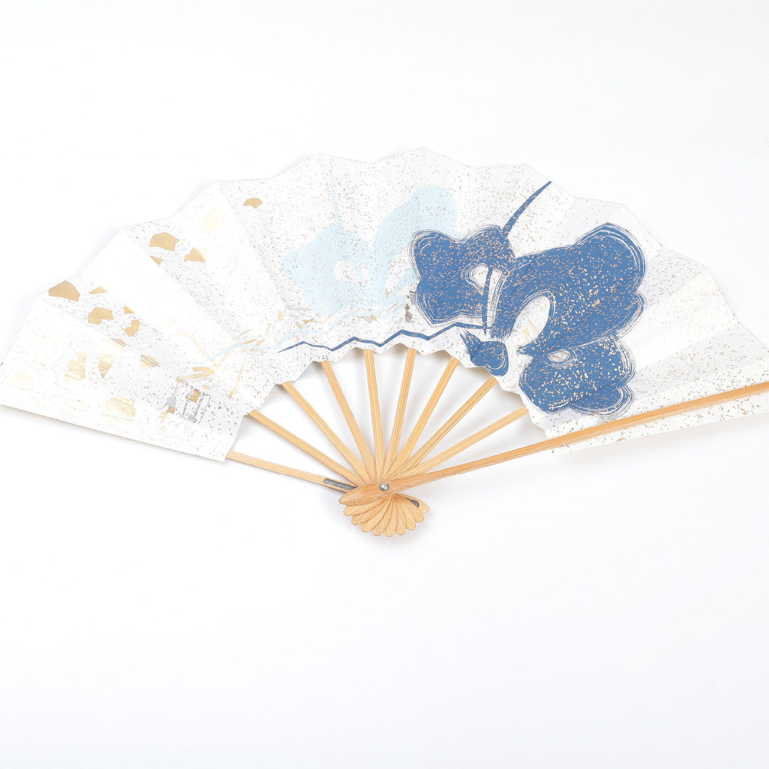 扇子 和装小物 Sランク 竹 舞踊 舞扇子 金箔 和紙 白系 両面同柄 1221-00069