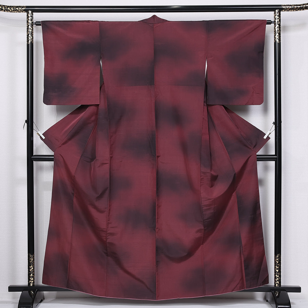 中古・リサイクル着物】 紬 身丈160cm 裄丈63cm Cランク 袷 正絹 広衿 