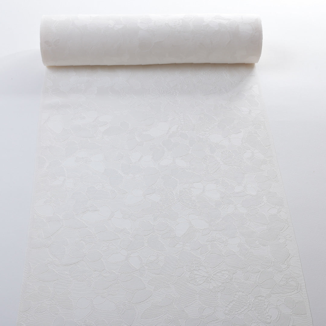 新品 反物 色無地 正絹 丹後ちりめん 蝶 証紙 白系 1232-00028-G037-11 1232-00028-G037