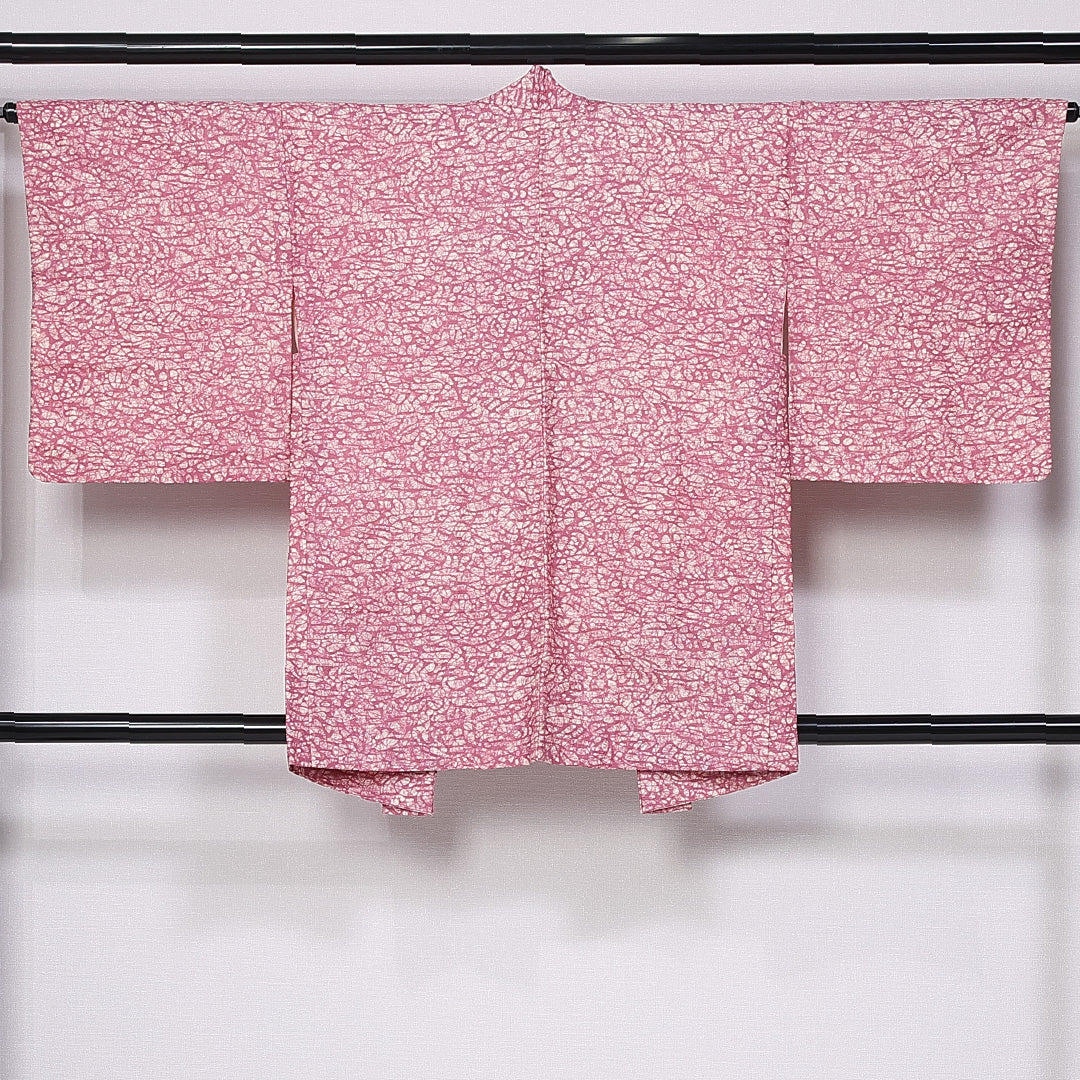 羽織 身丈85cm 裄丈64.5cm M 正絹 Sランク 袷 紐あり 創作 1217-11083