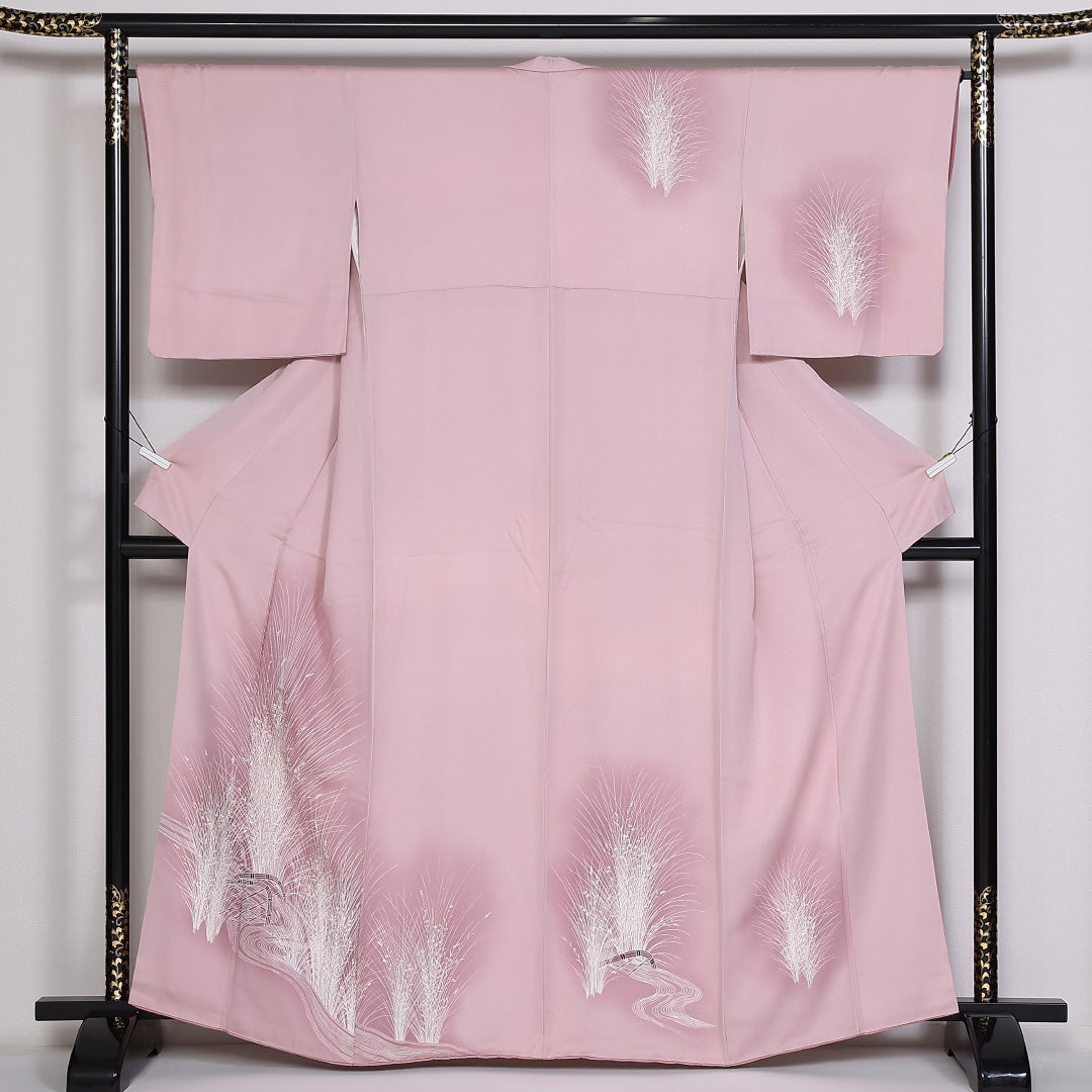 着物と帯 時流】ヒ112◇正絹 単衣◇うさぎ 飛び小紋 わかり易 美 