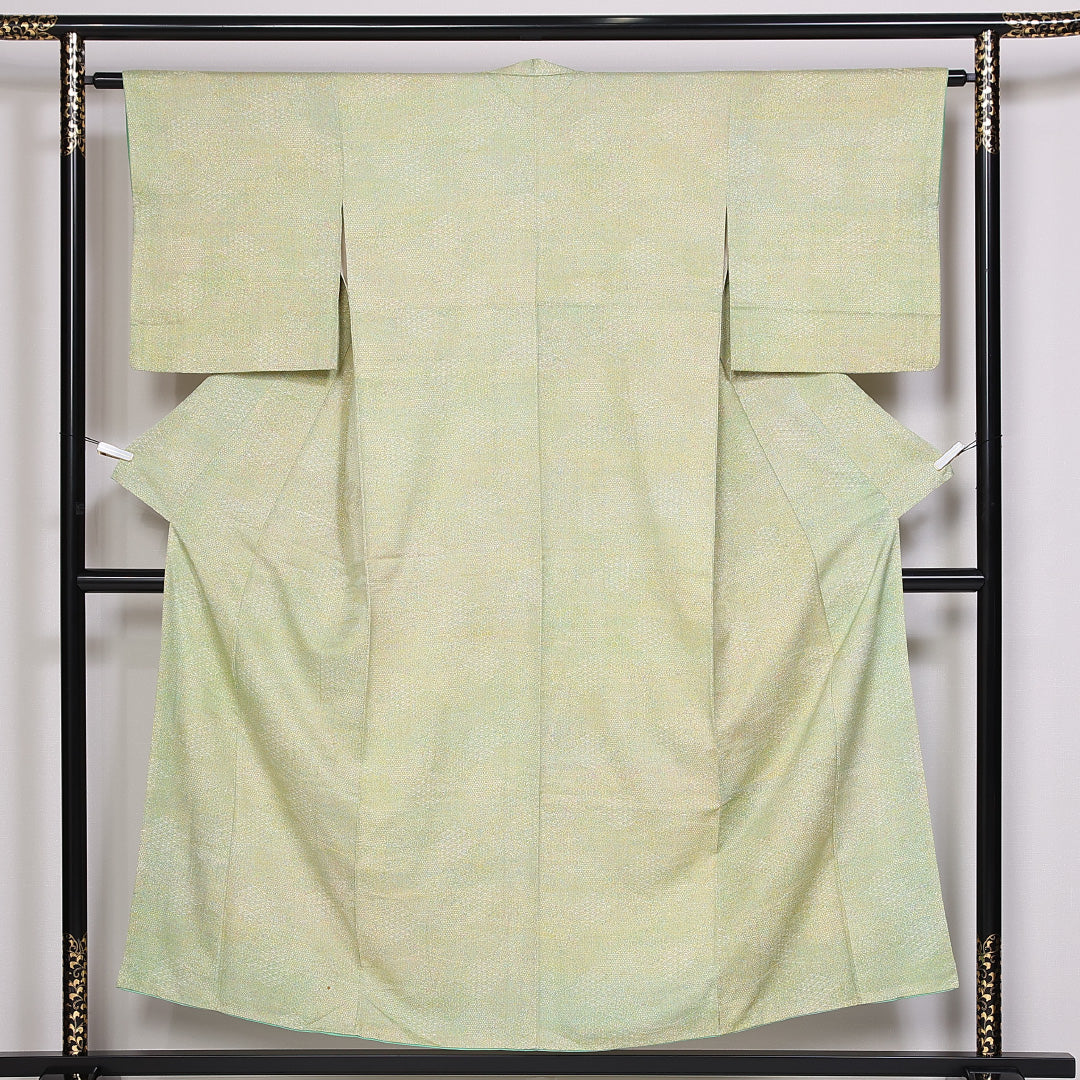 江戸小紋 身丈152cm 裄丈62cm Cランク 袷 正絹 広衿 寄せ柄 1262-10080
