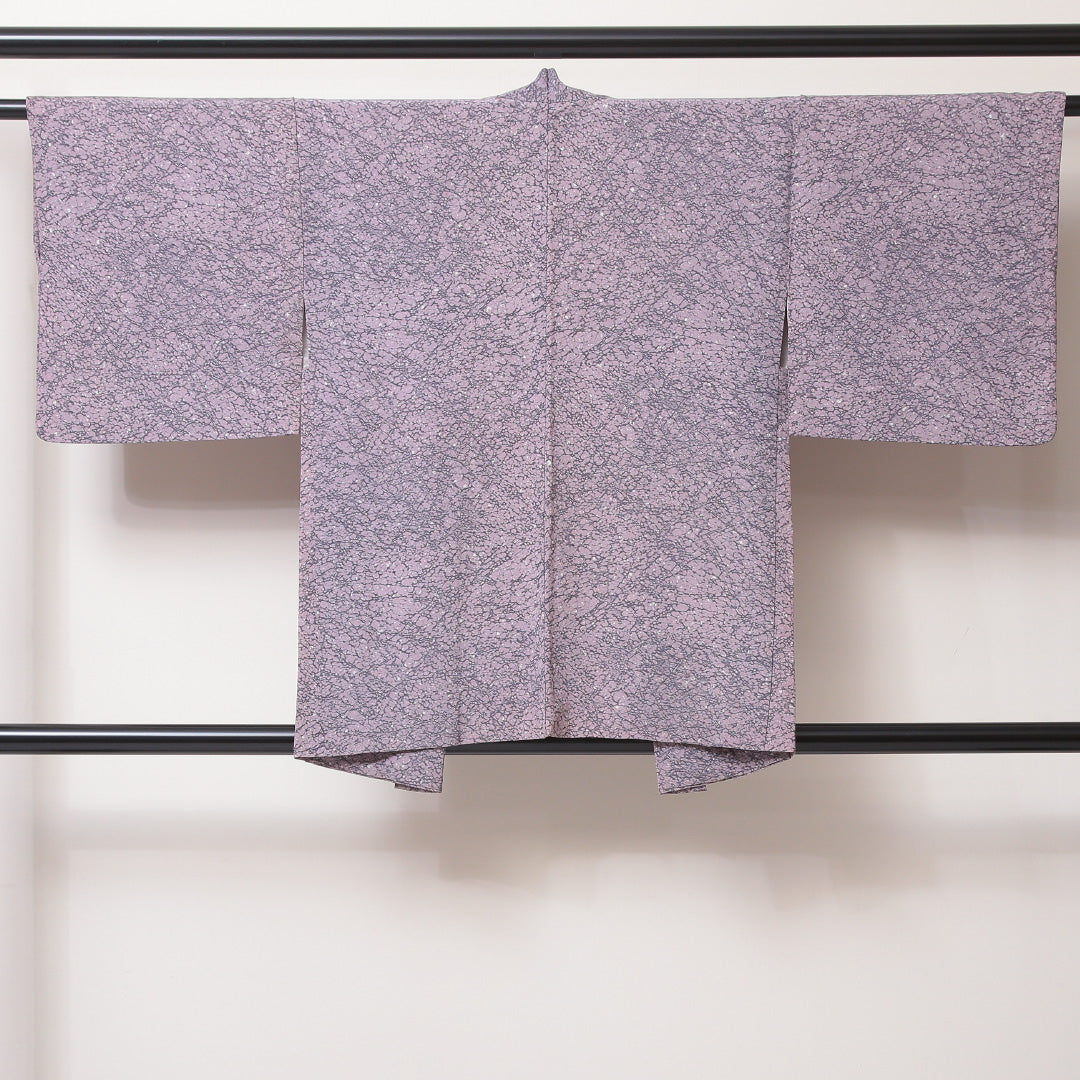 羽織 身丈81cm 裄丈62cm S 正絹 紫系 Aランク 1217-00784