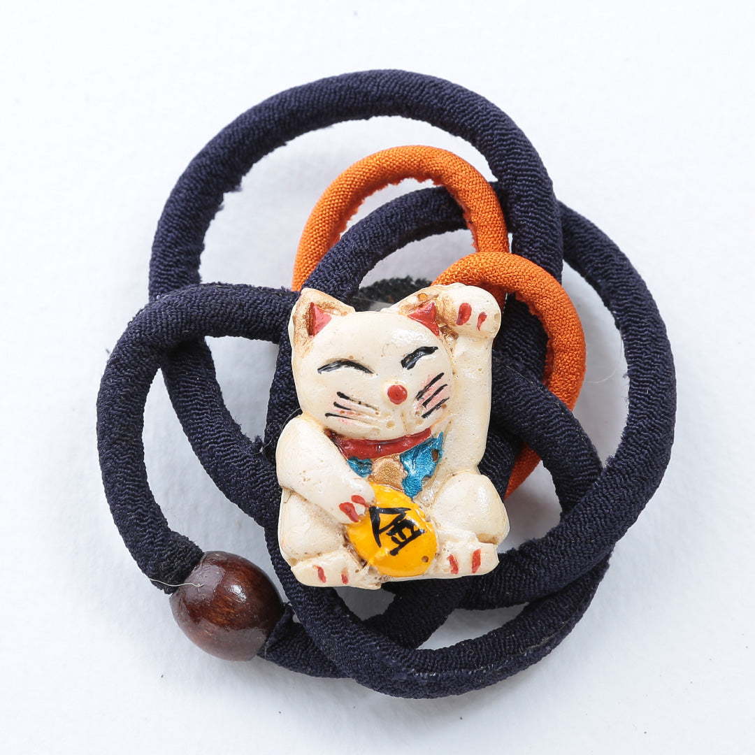 帯留め Aランク ハンドメイド ピン 紺系 1231-000116