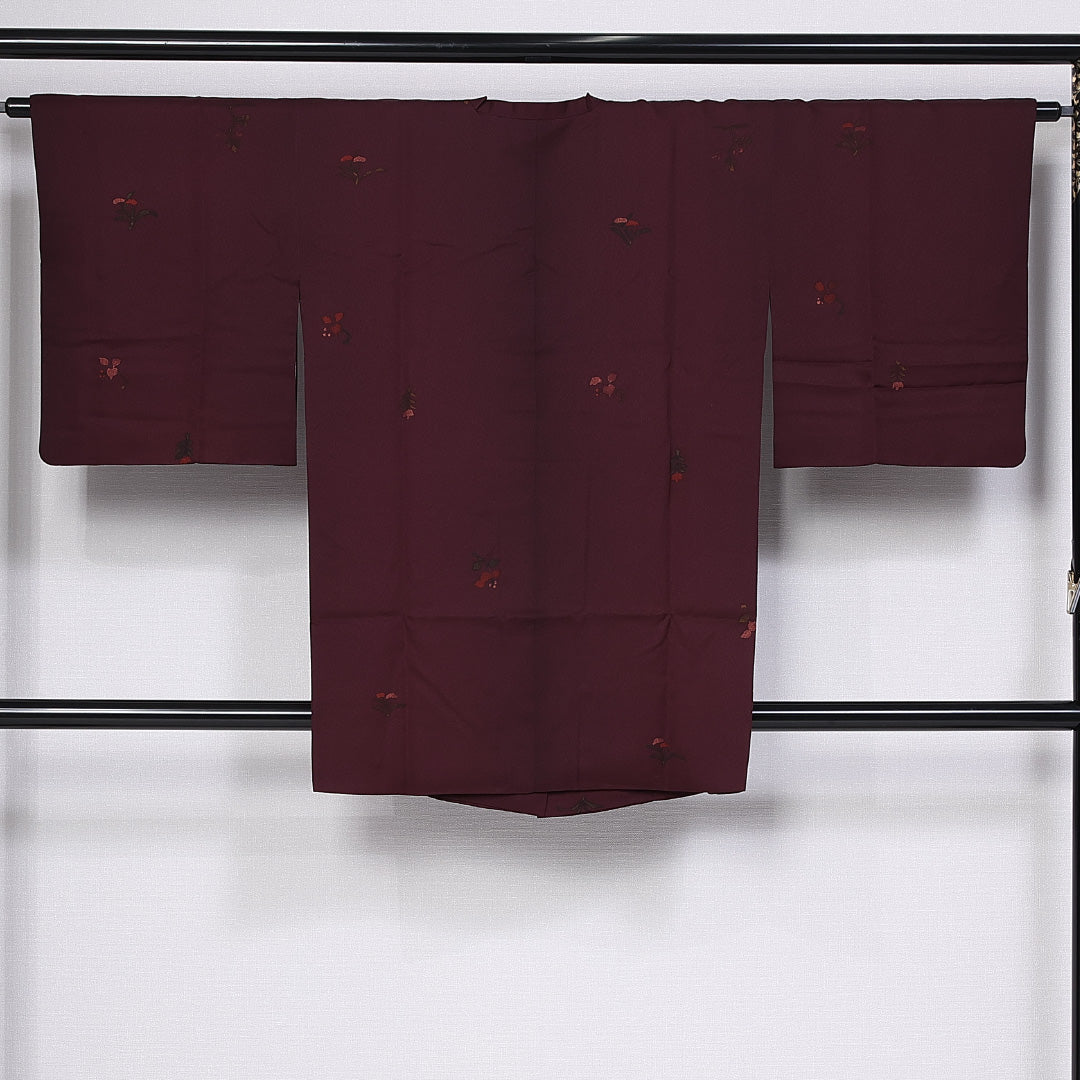 道行コート 身丈89cm 裄丈64cm M ポリエステル Sランク 袷 洗える着物 ポケット有 1263-10280