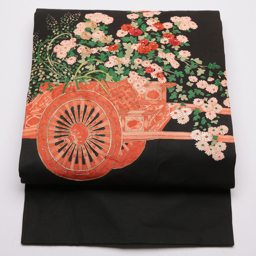 中古・リサイクル 名古屋帯】 帯丈376cm Aランク ポイント柄 正絹 塩瀬 