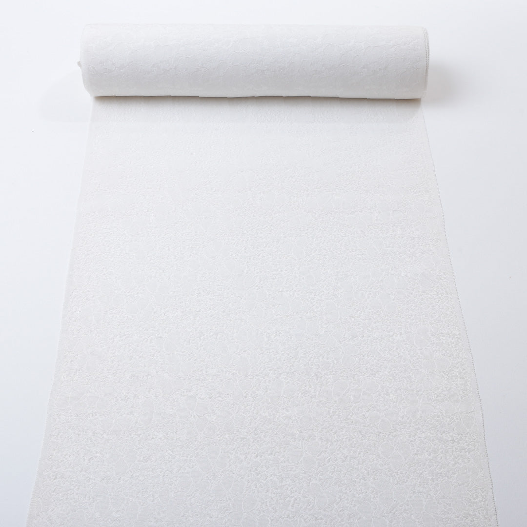 新品 反物 色無地 正絹 クローバー 丹後ちりめん 証紙 白系 1232-00019-G027-11 1232-00019-G027