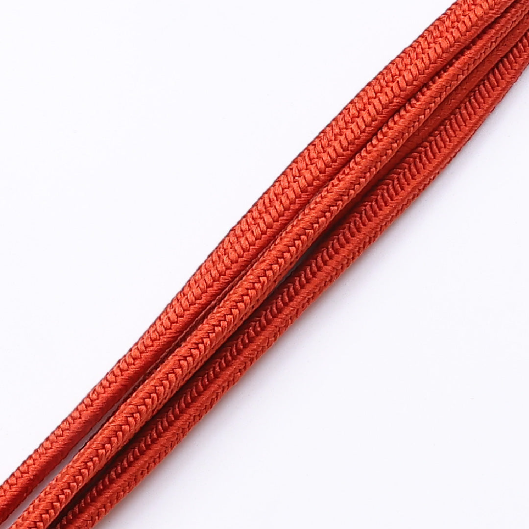 帯締め 角組紐 冠組 正絹 赤系 Aランク 1236-000795