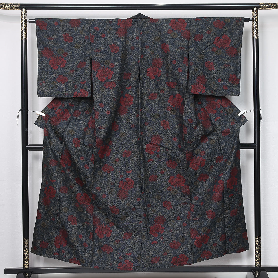 中古・リサイクル 紬 】 身丈155cm 裄丈62cm Sランク M 正絹 単