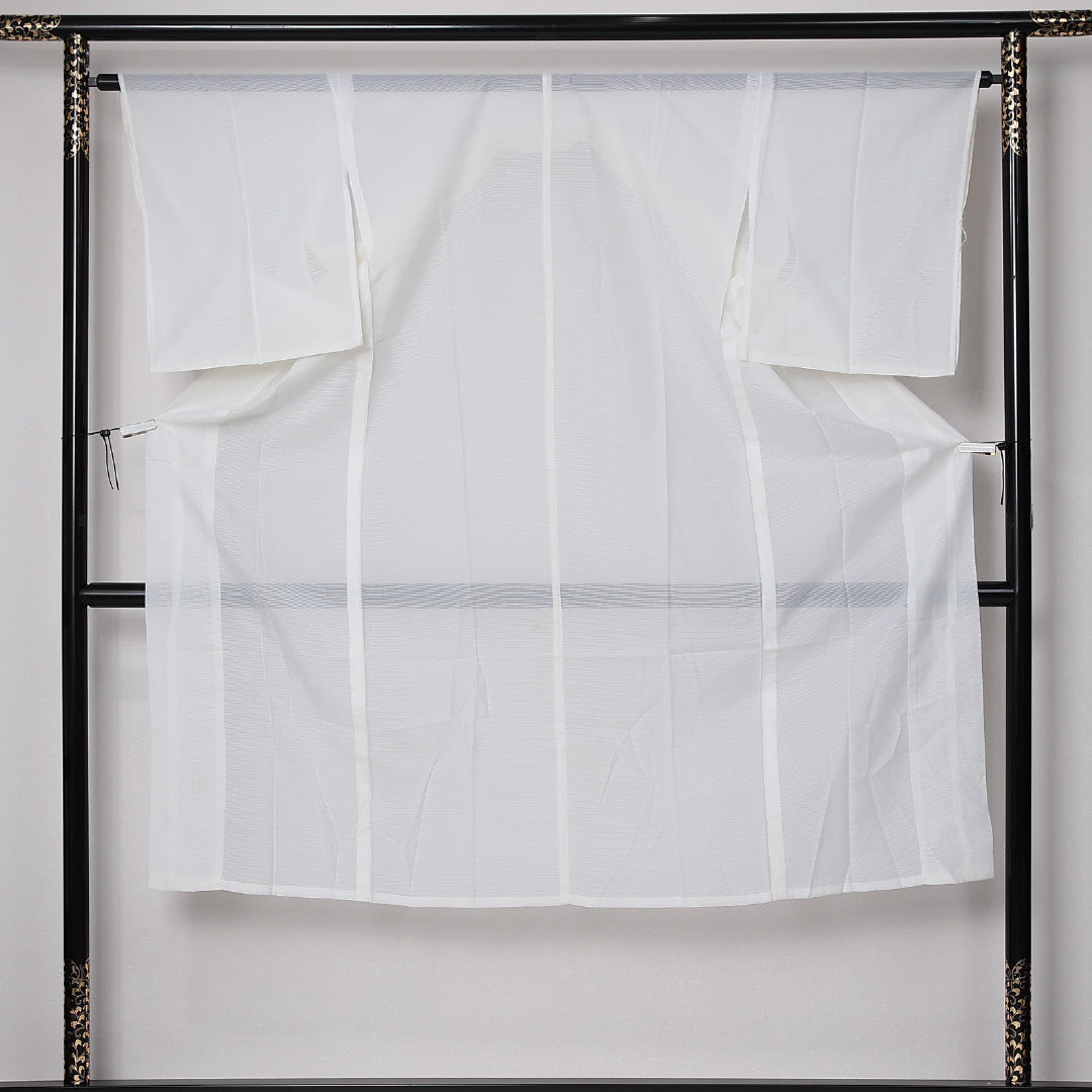 夏物 長襦袢 絽 身丈132cm 裄丈63cm 正絹 Cランク XLサイズ 白系 LP 1239-12671