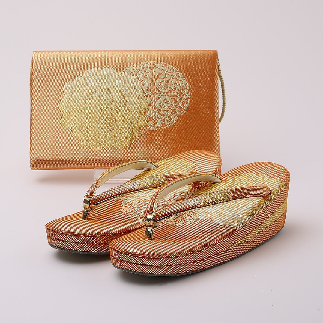 中古・リサイクル 草履・バッグセット】 Cランク 礼装用 正絹 鏡裏文