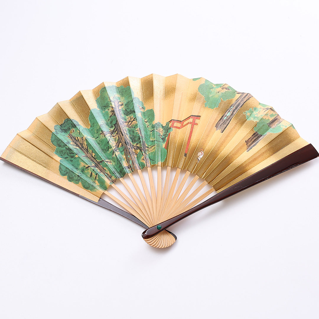 扇子 Sランク 竹製 礼装用 茶扇 金系 1240-00307