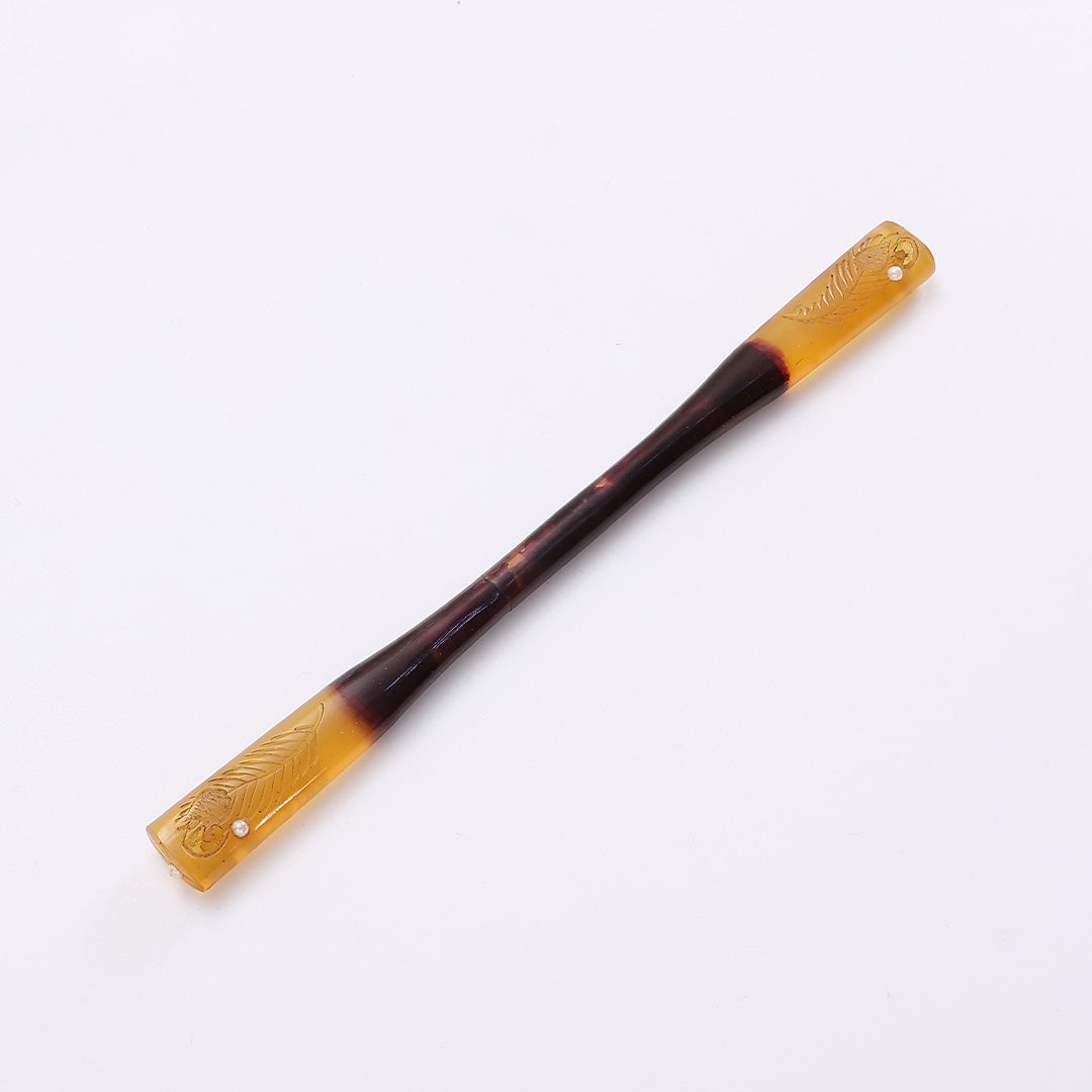 笄 髪飾り Bランク べっ甲 アンティーク かんざし 本真珠 茶系 1237-00394