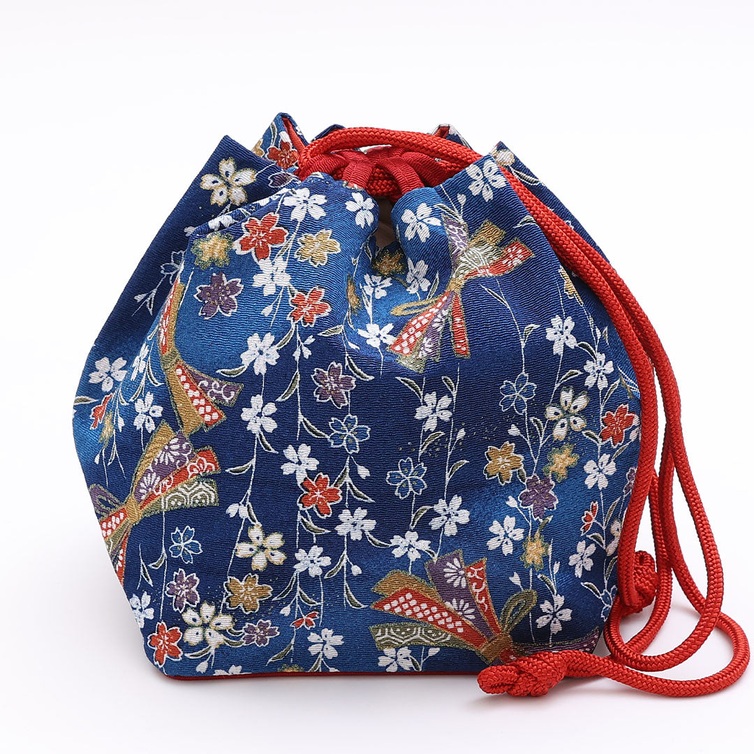 巾着 バッグ Sランク ポリエステル 青系 1222-00429