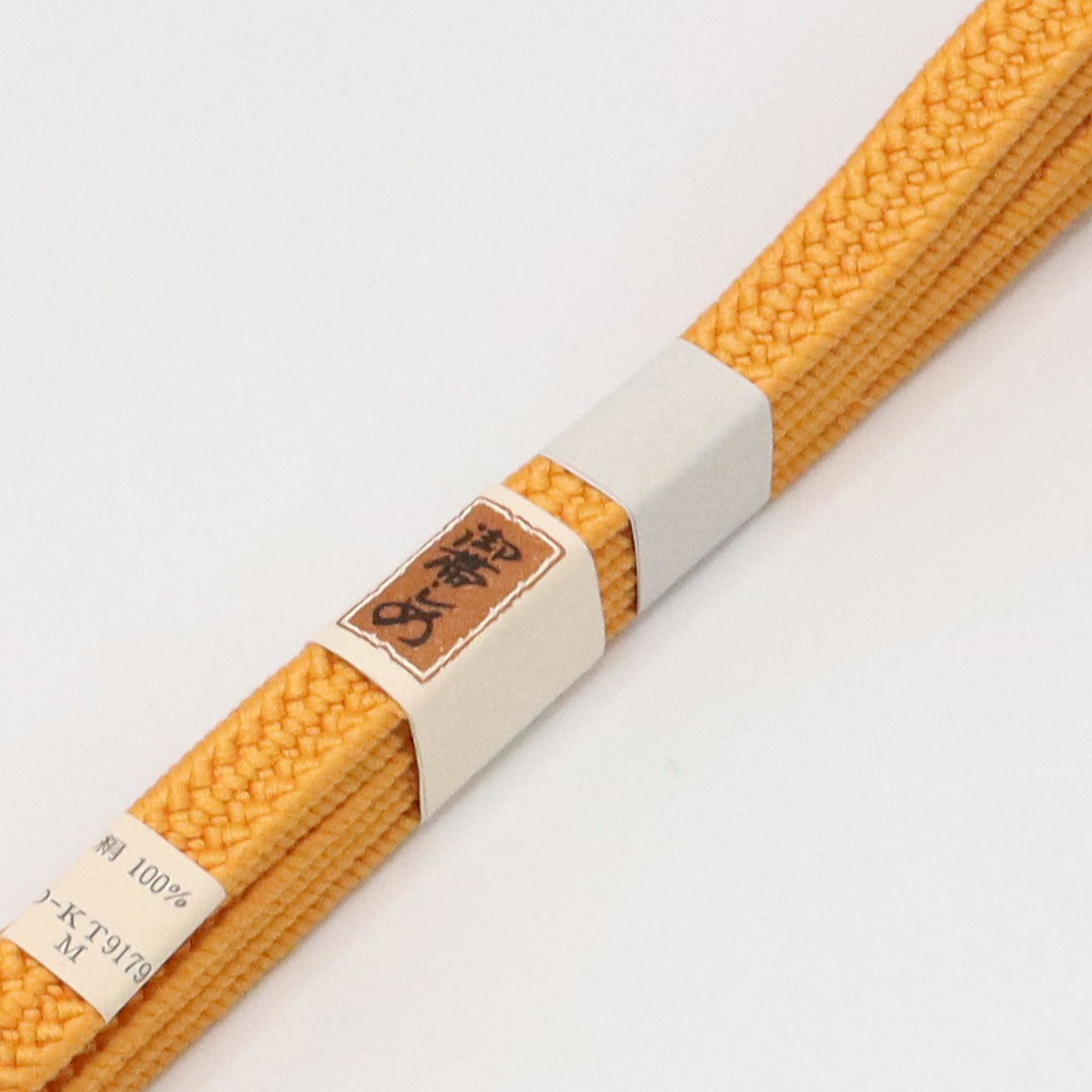 新古品 帯締め 正絹 Nランク 平組紐 黄系 1236-01112