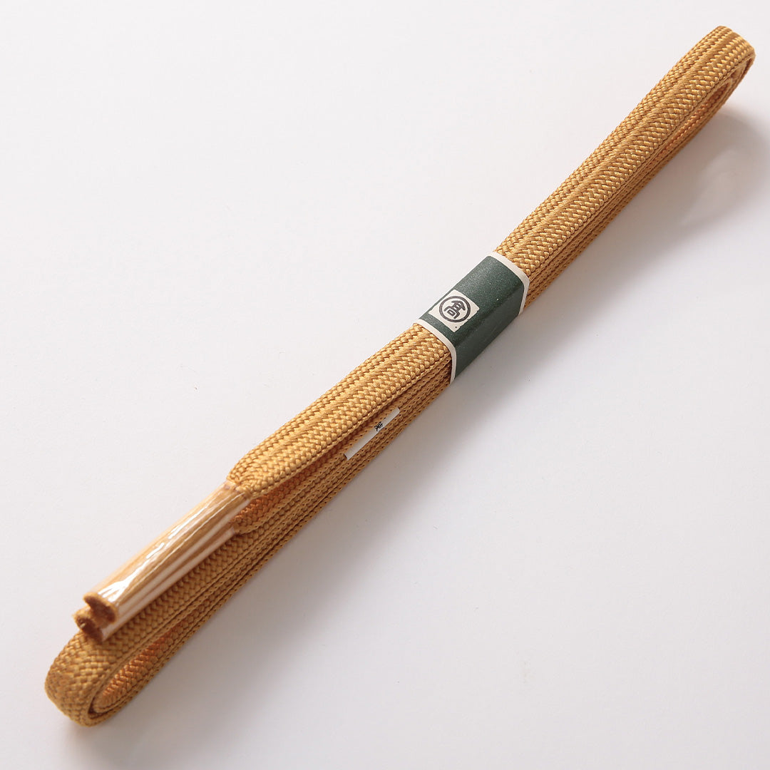 新古品 帯締め 正絹 Nランク 平組紐 黄系 1236-01455