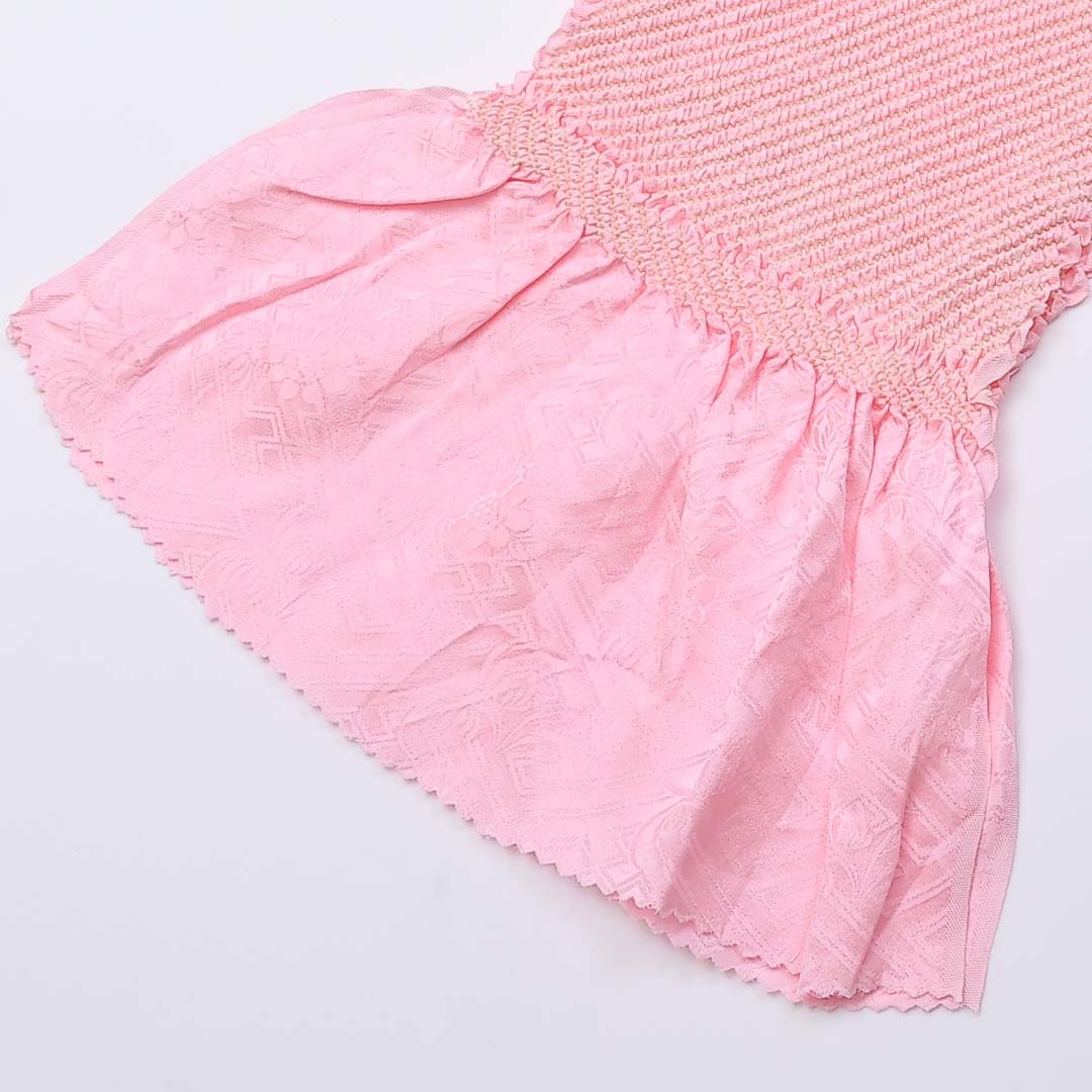 帯揚げ Aランク 正絹 総絞り 中抜き ピンク系 1230-000228