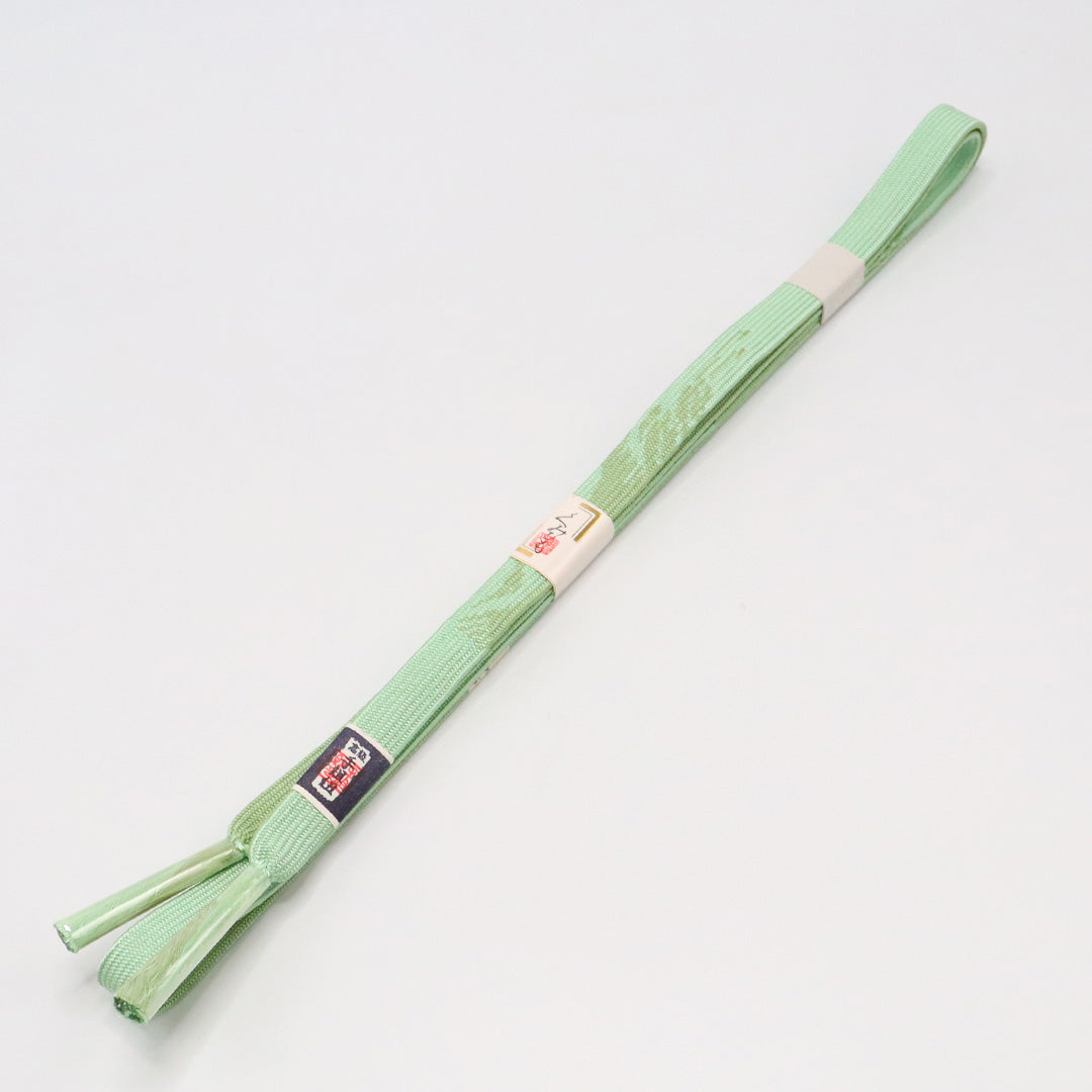 新古品 帯締め 正絹 Nランク 平組紐 高麗組 緑系 1236-01177