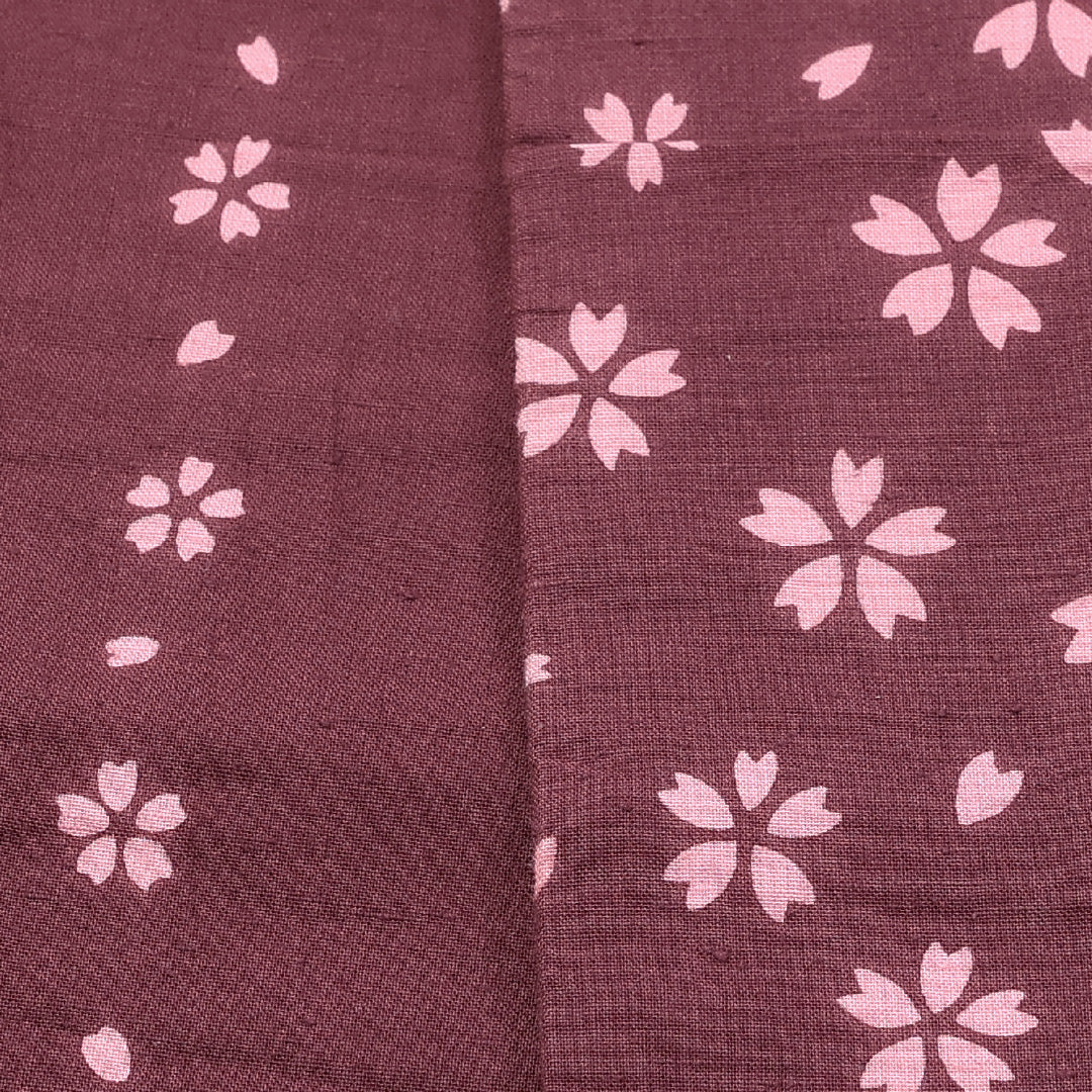 半幅帯 帯丈340cm 全通 小袋帯 小桜 木綿 赤系 Bランク 1225-000241