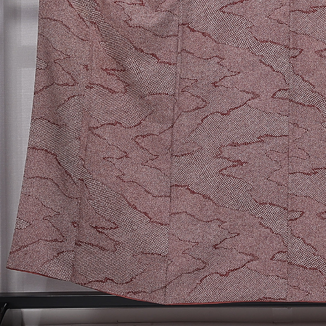 小紋 身丈151cm 裄丈63cm M 正絹 Cランク 袷 バチ衿 鹿の子柄 1215-11246