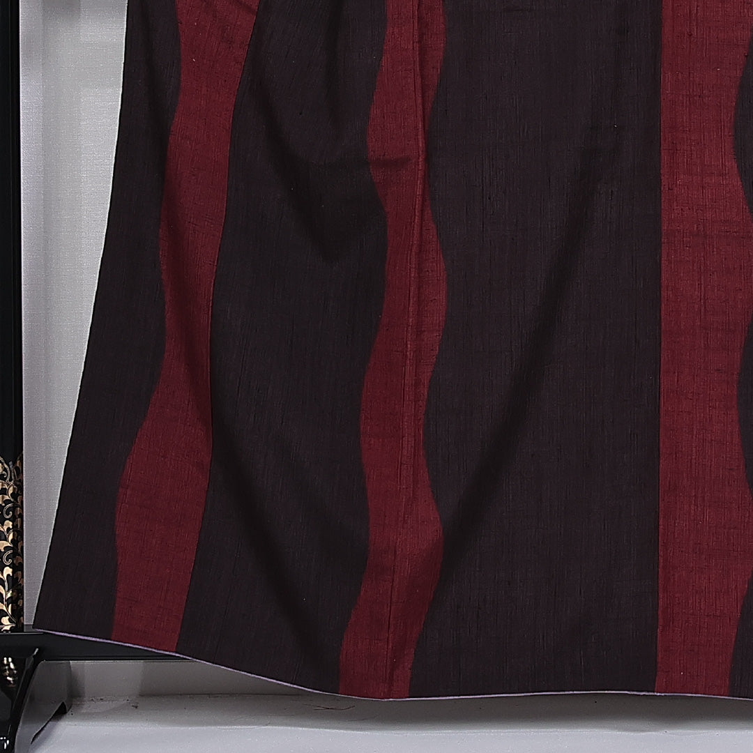 紬 身丈160cm 裄丈63.5cm L 正絹 Aランク 袷 広衿 よろけ縞 真綿紬 1216-10516