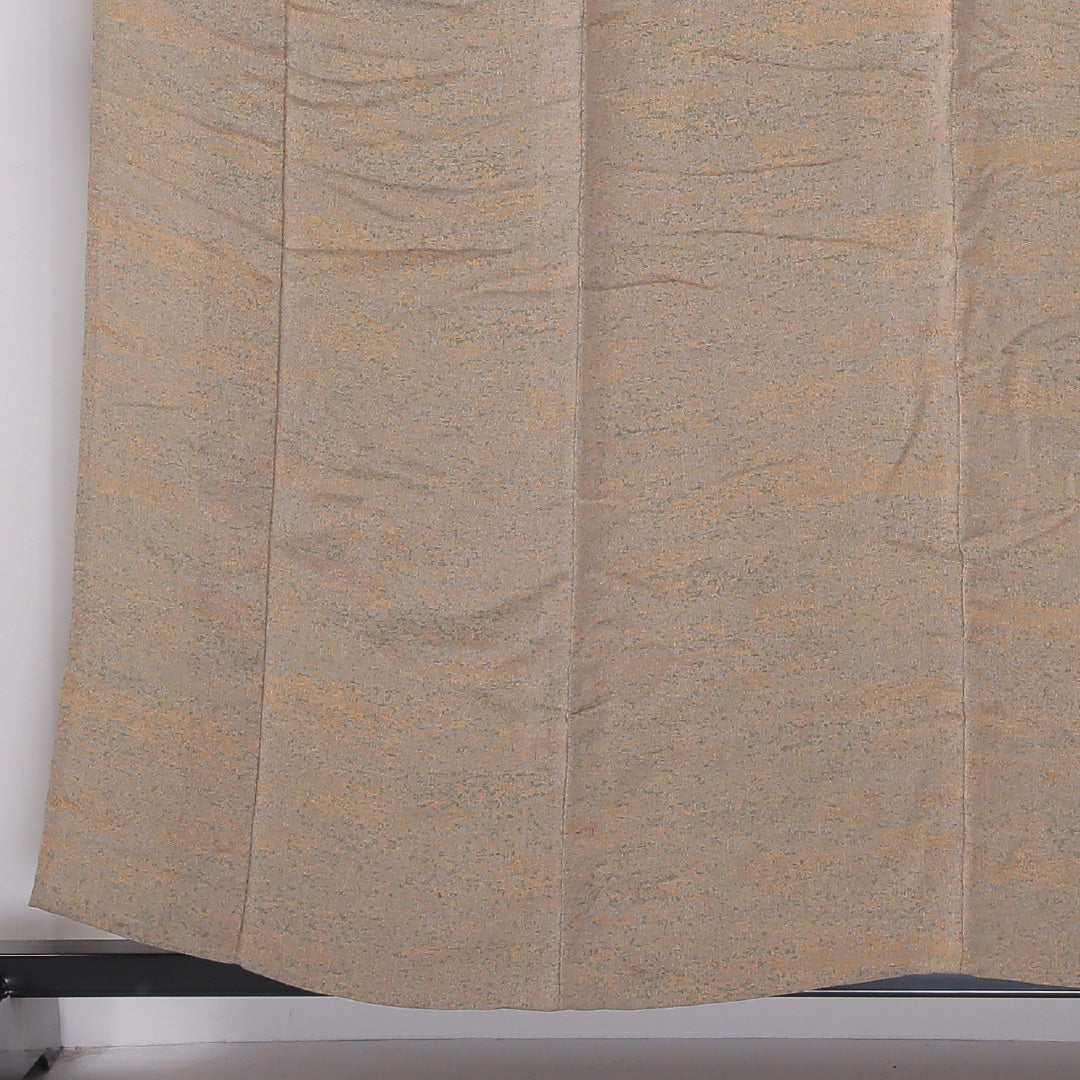 小紋 単衣 身丈157cm 裄丈61cm 正絹 Bランク Mサイズ 広衿 インフォーマル ちりめん 抽象柄 ぼかし染 ベージュ系 1215-02153