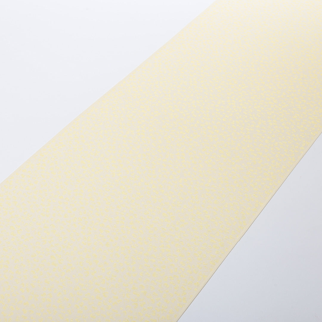 新品 反物 小紋 正絹 幸せのクローバー 黄金糸 丹後ちりめん 証紙 黄系 1232-00017-G025-23 1232-00017-G025