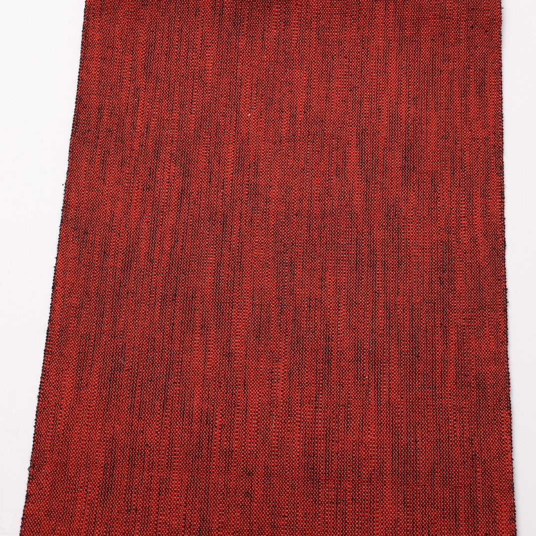 未使用品 八寸名古屋帯 帯丈352cm 全通 名古屋仕立て Sランク カジュアル 紬 正絹 赤系 1224-01158