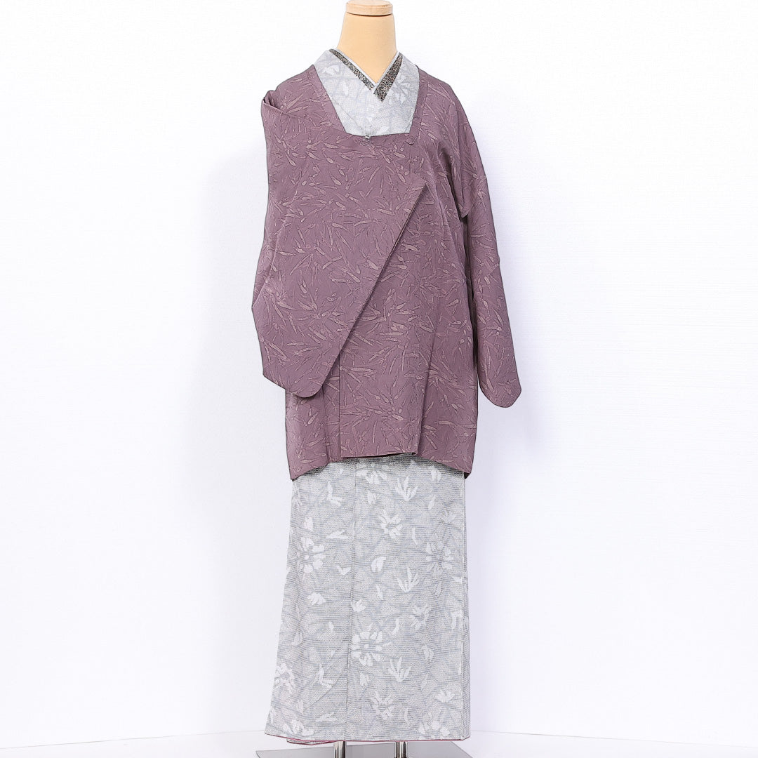 道行コート 身丈85cm 裄丈63.5cm S 正絹 Aランク 袷 ポケットあり 1263-10759