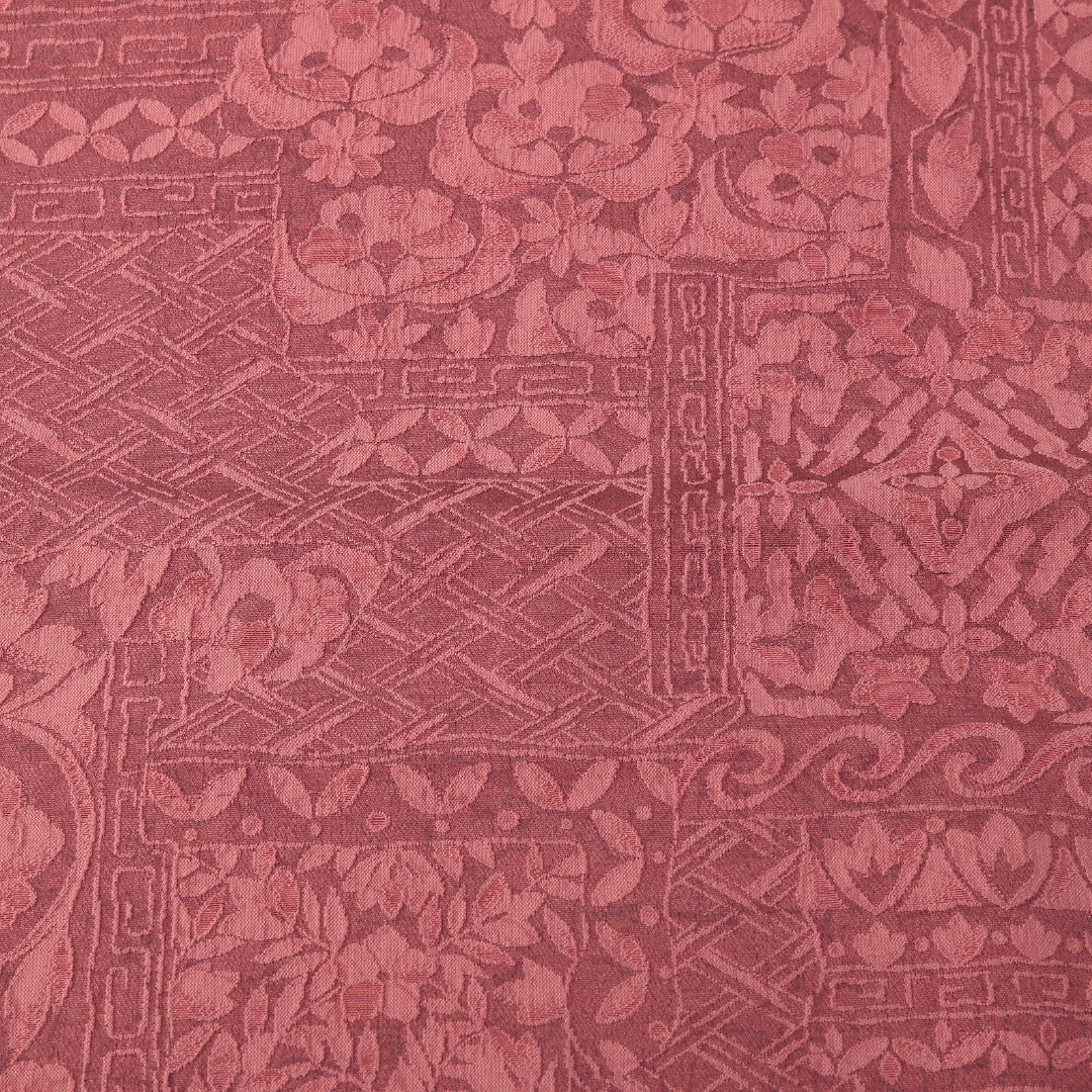 九寸名古屋帯 帯丈341cm カジュアル 名古屋仕立て 全通 Sランク 正絹 花柄 ピンク系 1224-03191