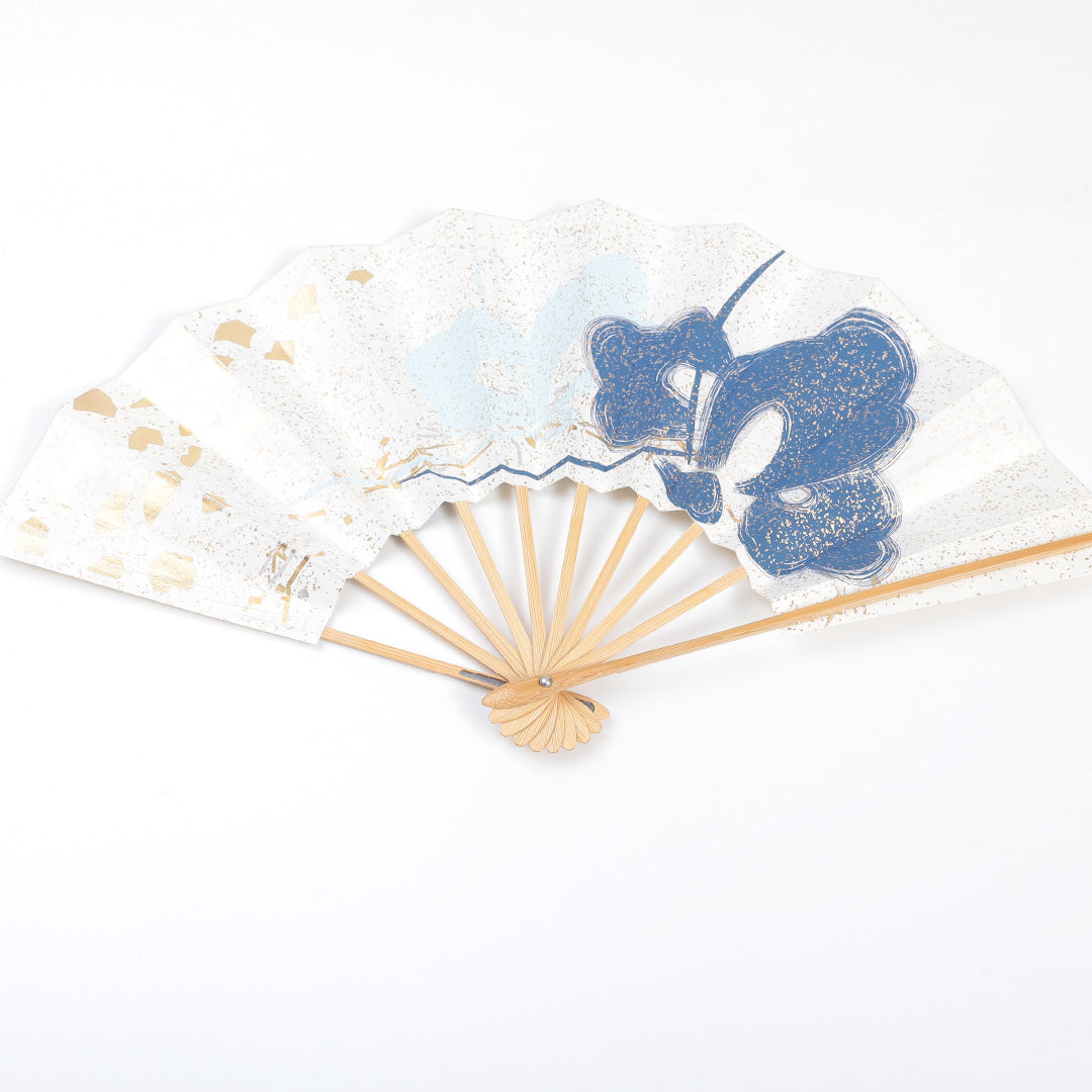 扇子 和装小物 Sランク 竹 舞踊 舞扇子 金箔 和紙 白系 両面同柄 1221-00069