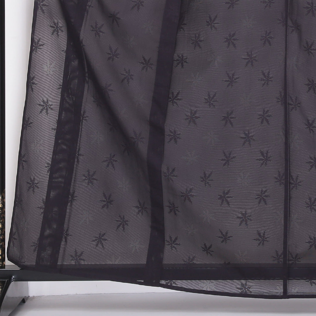 色無地 夏物 紗 身丈162cm 裄丈62cm 正絹 Aランク Lサイズ 広衿 インフォーマル 紋意匠 紅葉 紫系 1214-05253