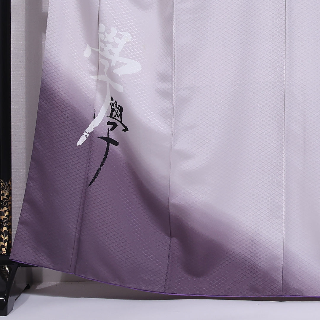 付下げ 袷 身丈164cm 裄丈67cm 正絹 Bランク インフォーマル 広衿 Lサイズ 創作柄 紫系 RP 1218-11771