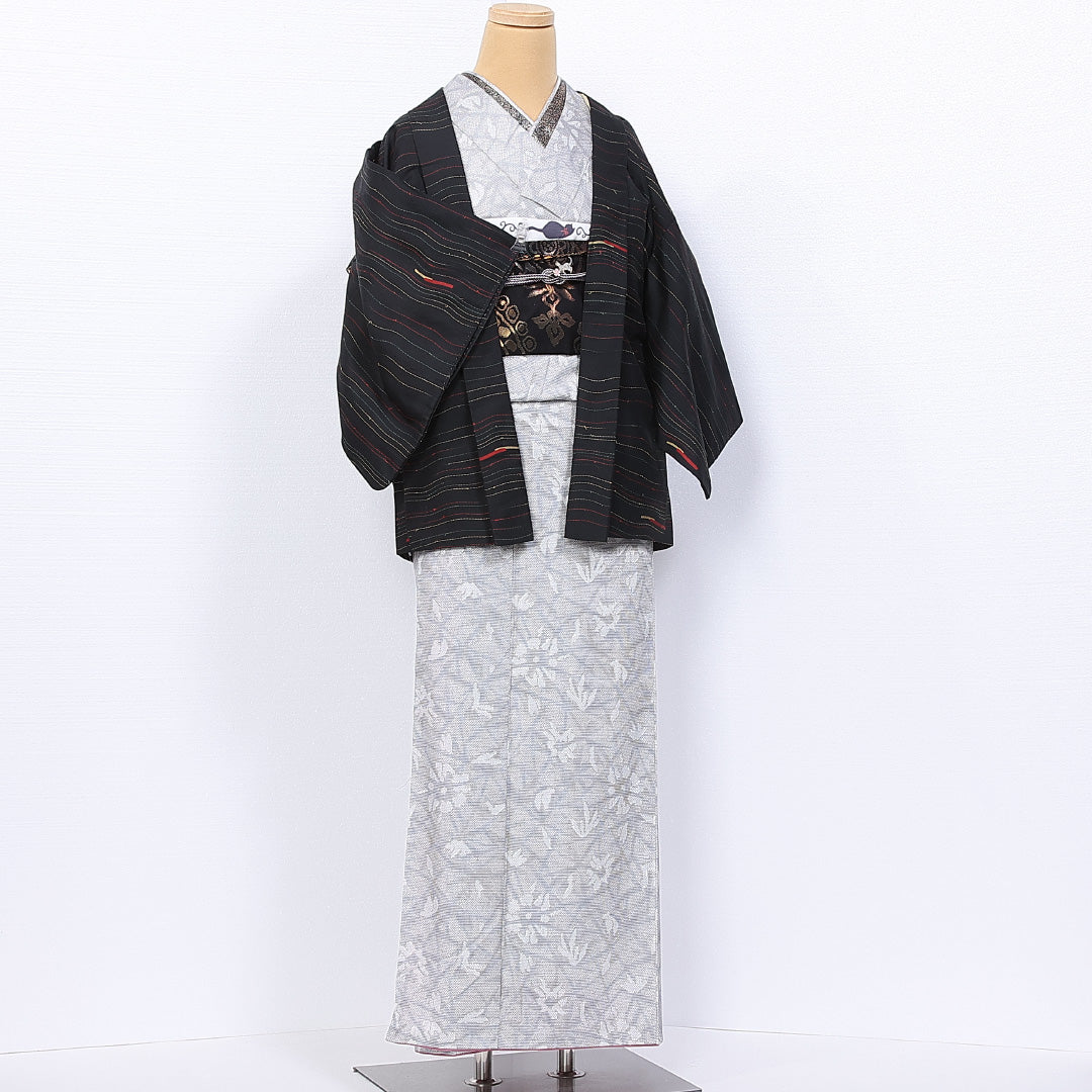 羽織 身丈70cm 裄丈60cm S 正絹 Sランク 袷 紬 1217-11074