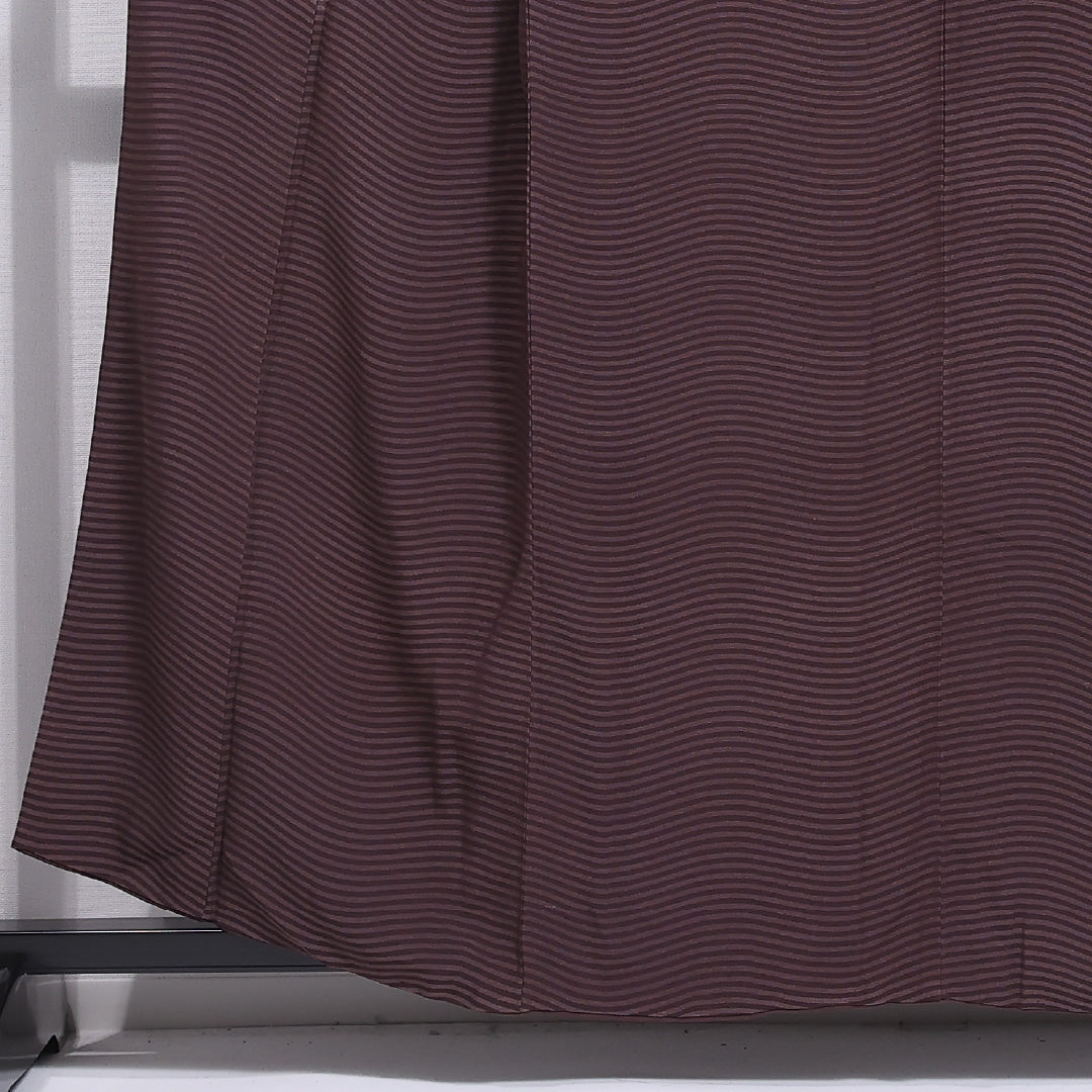 小紋 袷 身丈156cm 裄丈63cm 正絹 Cランク インフォーマル 広衿 Mサイズ 創作柄 茶系 LP 1221-11774