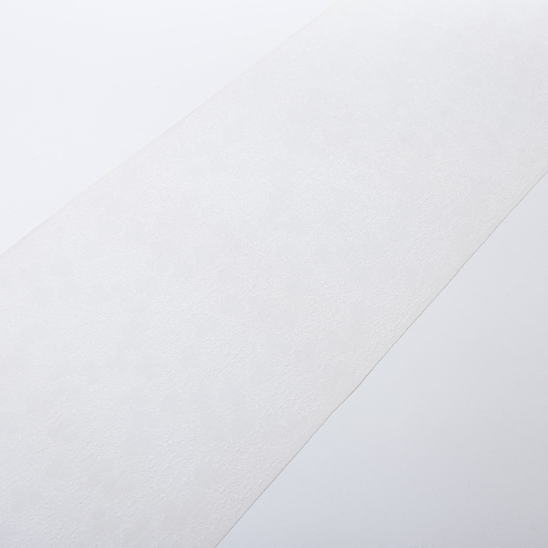 新品 反物 色無地 正絹 クローバー 丹後ちりめん 証紙 白系 1232-00019-G027-11 1232-00019-G027