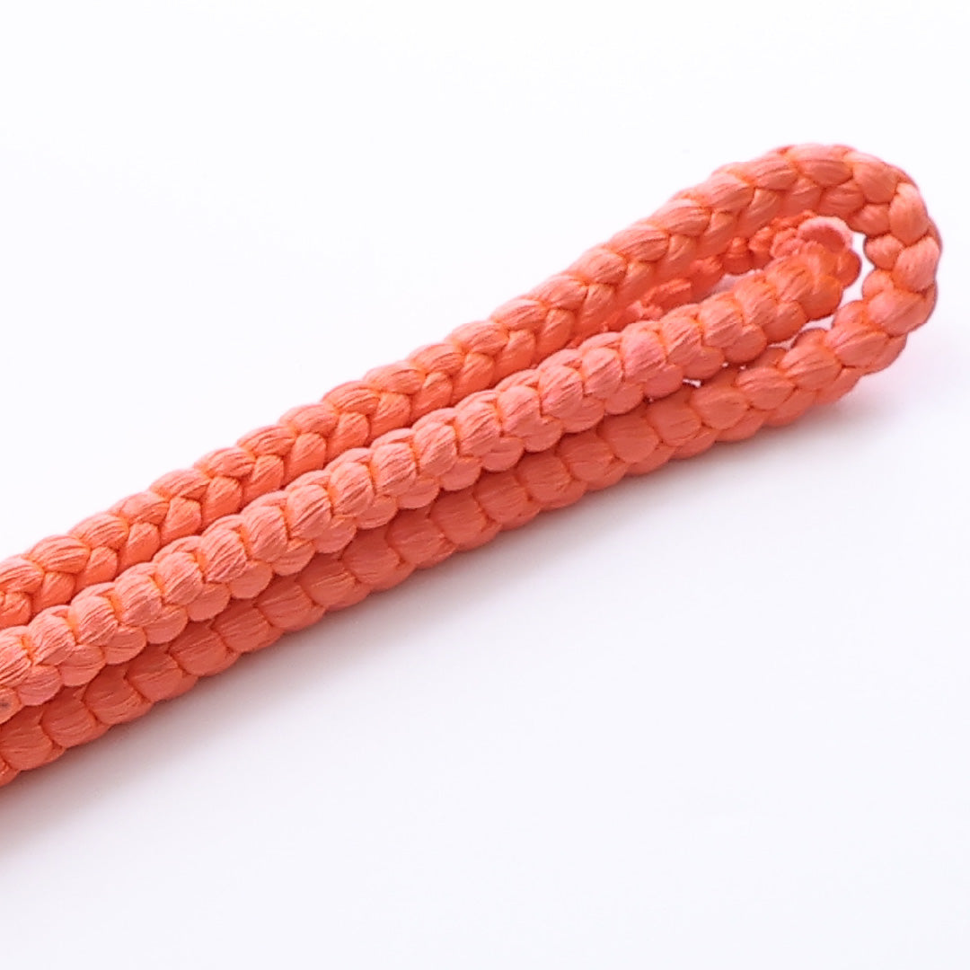 帯締め 平組紐 金銀糸 礼装用 正絹 朱系 Aランク 1236-000580