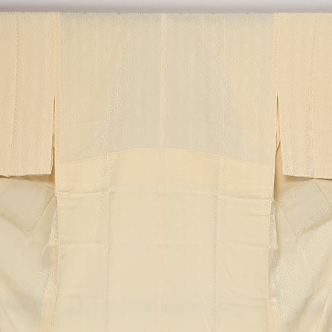 長襦袢 無双袖 身丈122cm 裄丈60cm 正絹 Sランク Sサイズ 麻の葉 黄系 RP 1239-13443