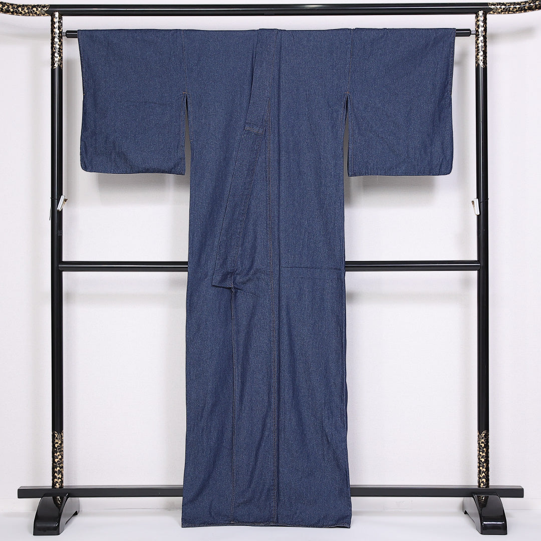 新品 デニム着物 3色 M/Lサイズ 洗える着物 木綿 男女兼用 紬 小紋 単衣 1266-00001