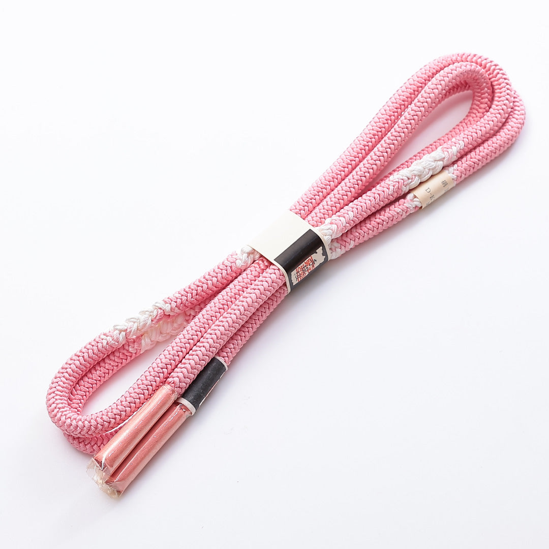 新古品 帯締め 丸組紐 正絹 ピンク系 Nランク 1236-000503