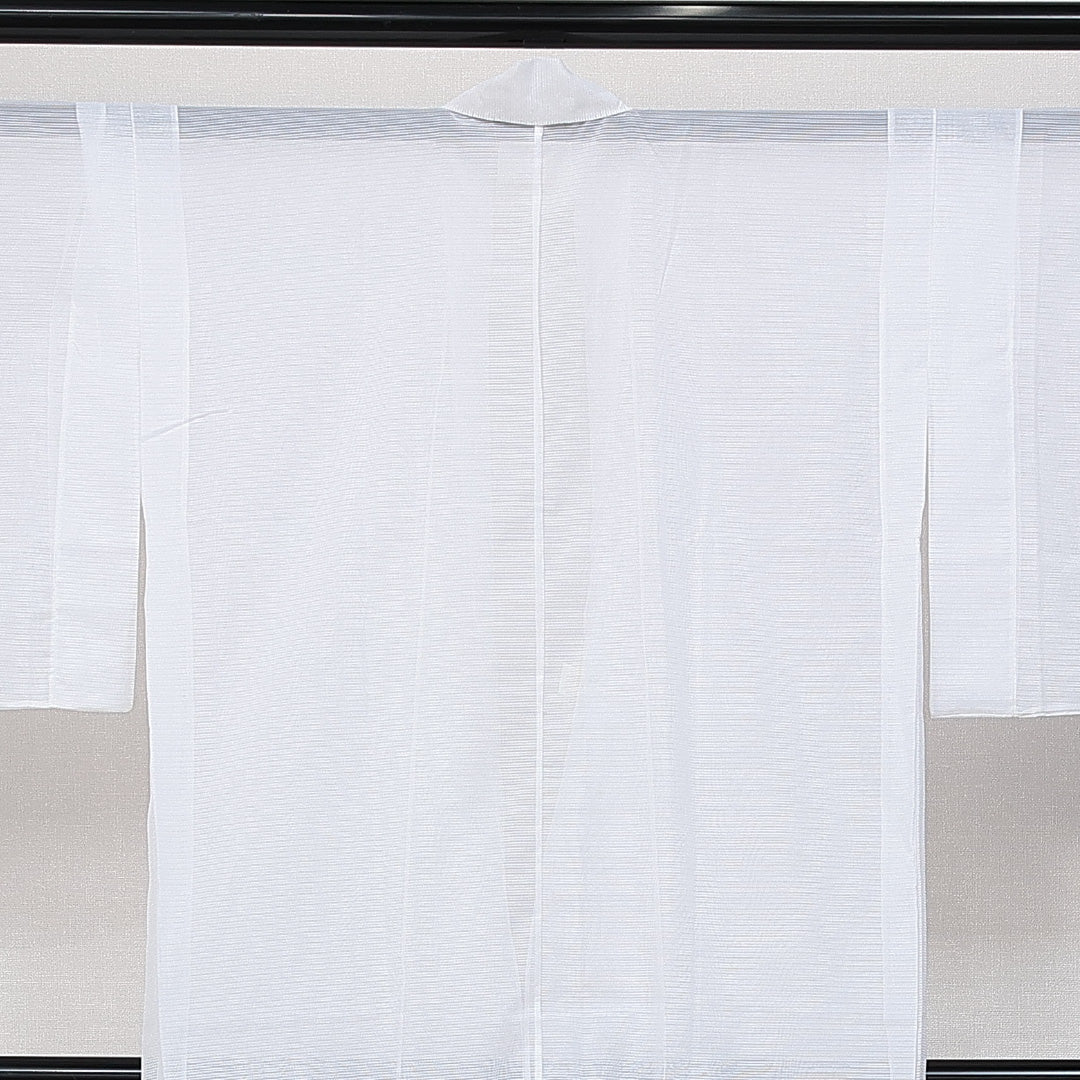 夏物 洗える着物 長襦袢 絽 身丈137cm 裄丈65cm ポリエステル Aランク 2XLサイズ 白系 RP 1239-14563