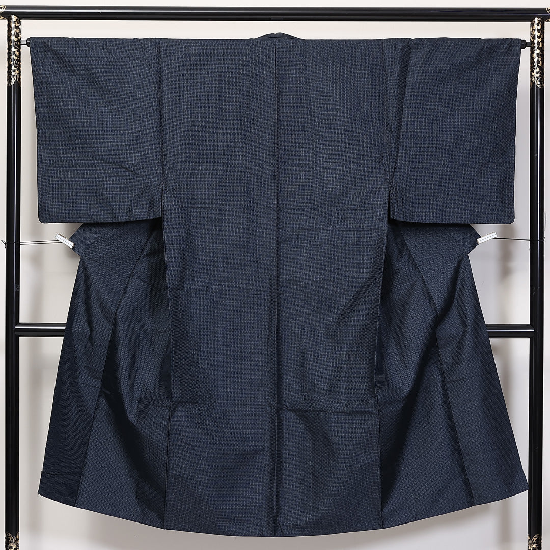男物 大島紬 袷 身丈135cm 裄65cm 男着物 正絹 亀甲 Aランク 1219-00050