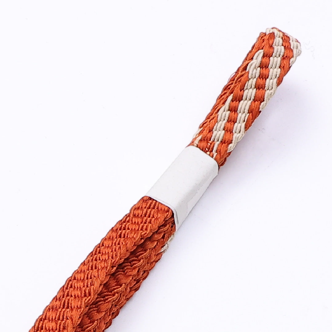 帯締め 平組紐 正絹 茶系 Aランク 1236-000694